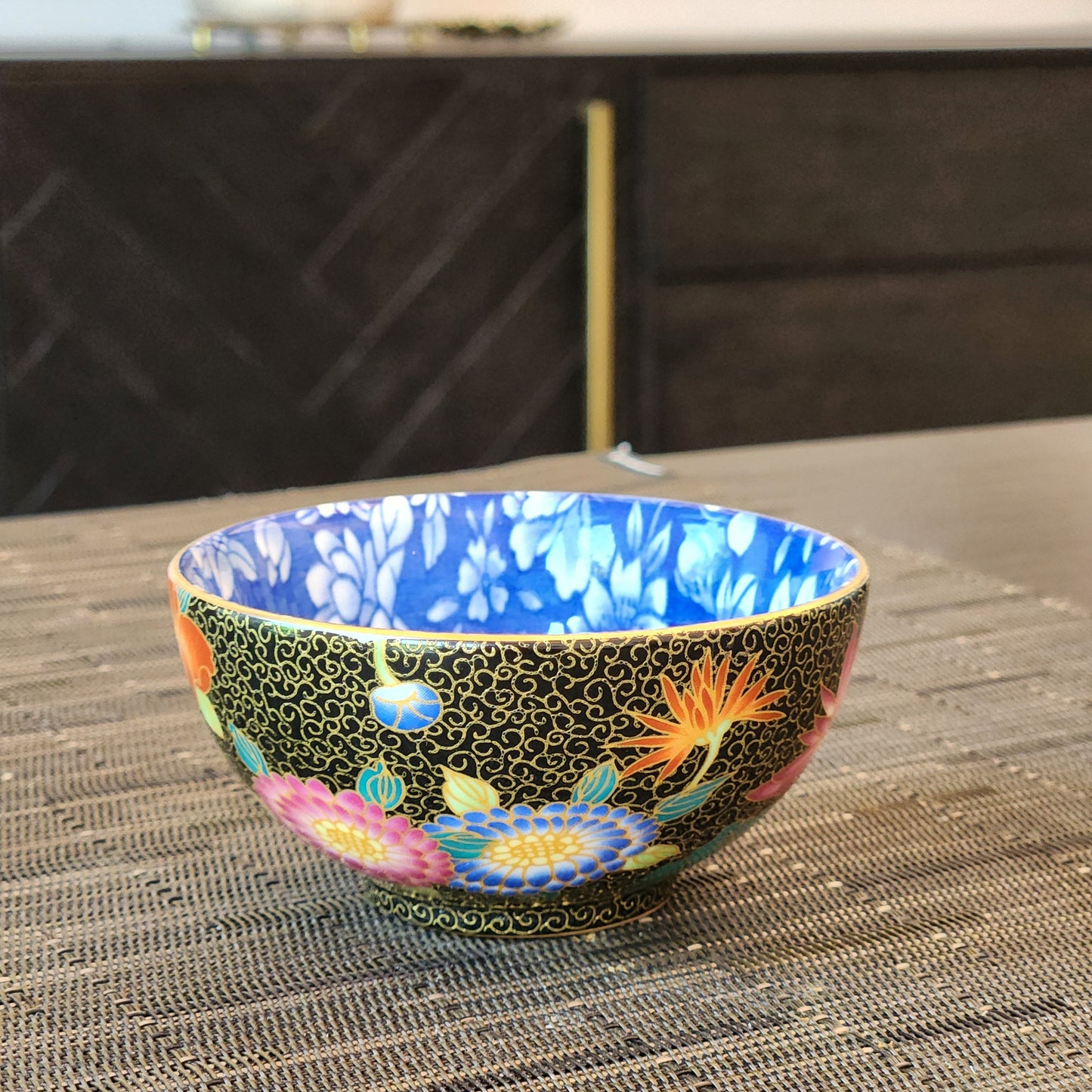 Floral painted teacups