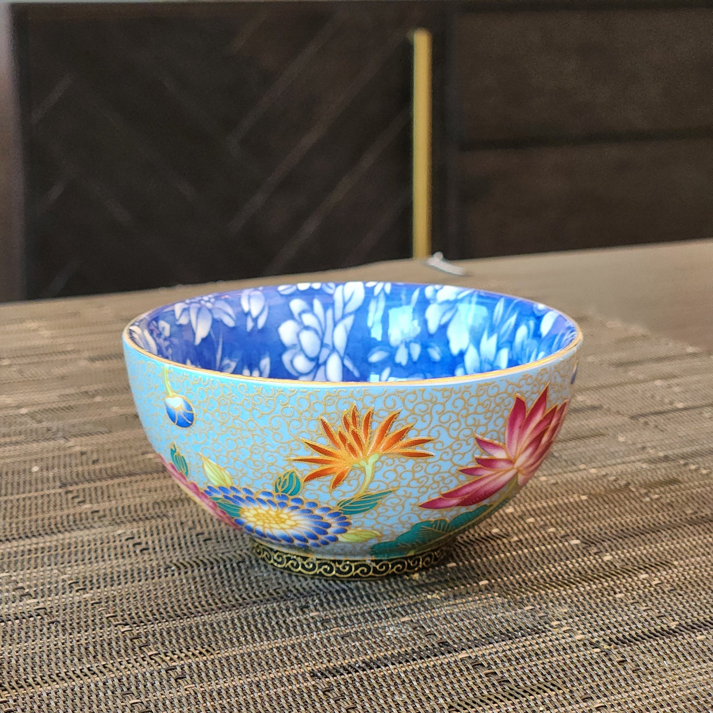 Floral painted teacups