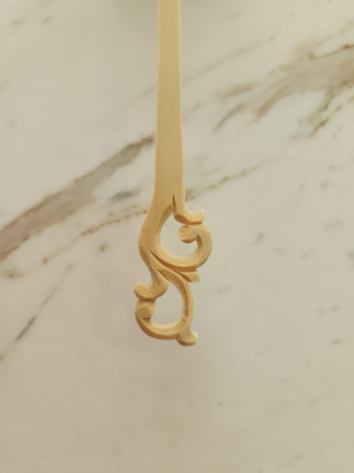 Hand-carved Bamboo Strainer