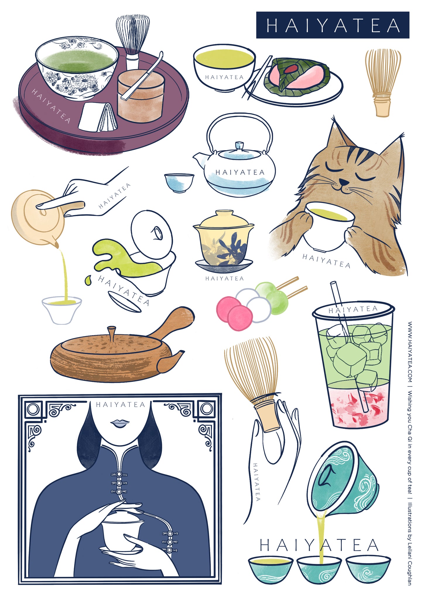 HAIYATEA Sticker Sheet