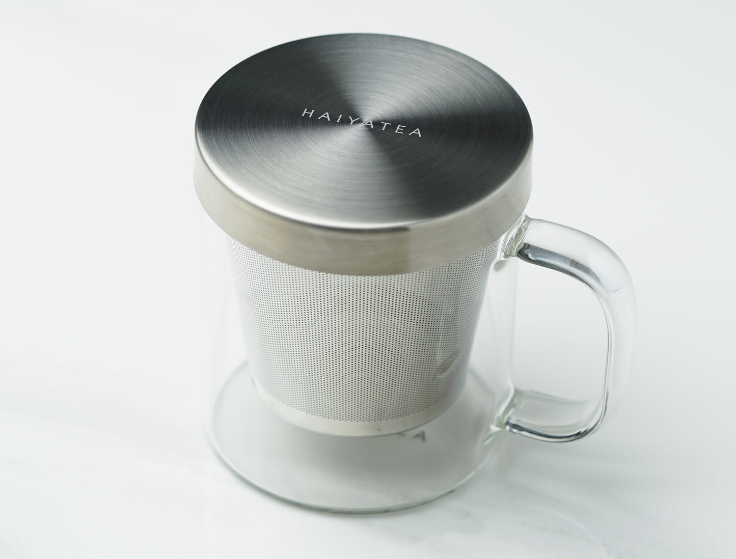 Glass and Stainless Steel Infuser Mug