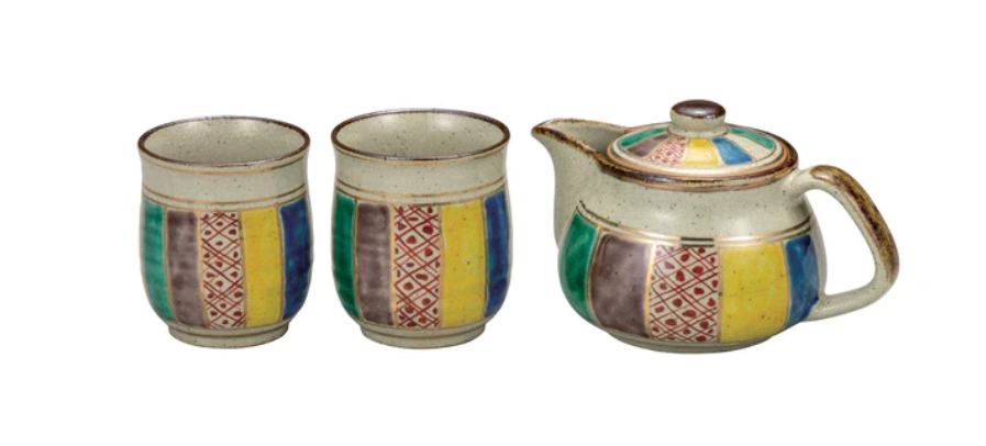 Kutaniyaki Kutsurogi Tea Set