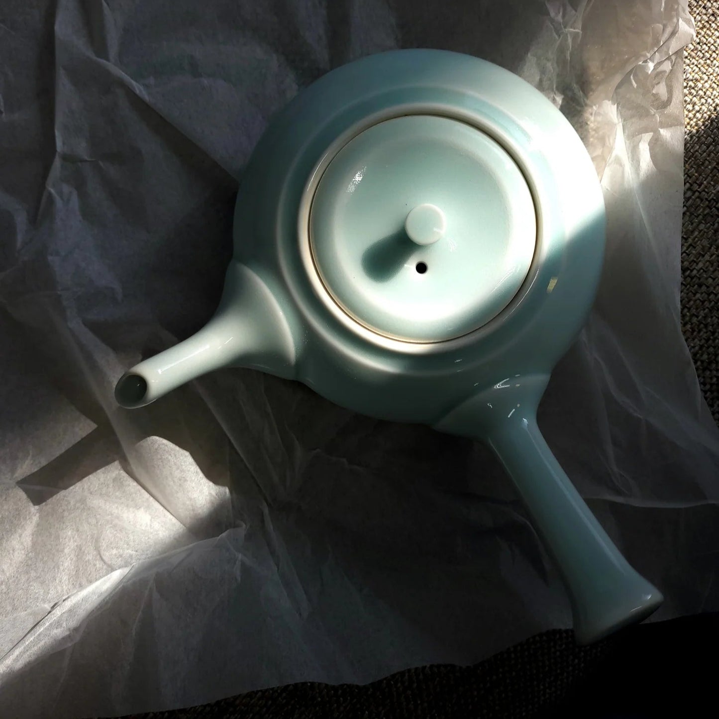 Saikai Ceramics: Hasamiyaki Blue Porcelain Kyusu Set