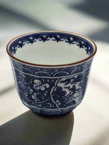 Blue and White Porcelain Tea Cup