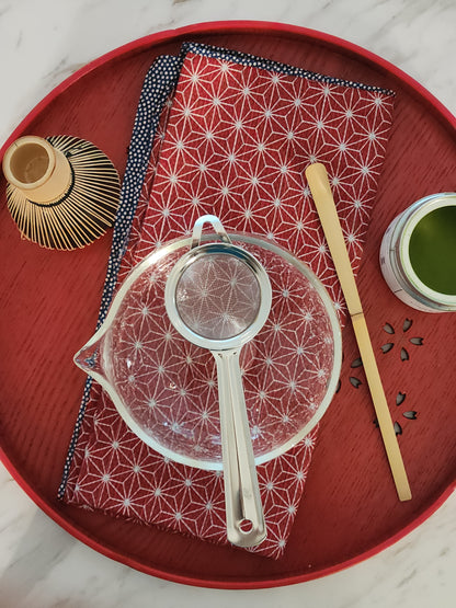 Textured Glass Matcha Bowl With Spout