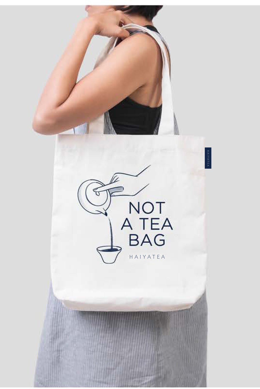 NOT A TEABAG tote bag