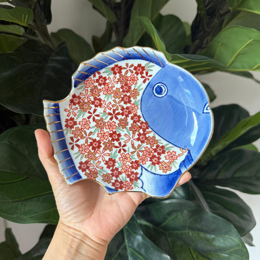 Hasami Ware Cherry Blosson Sea Bream Plate