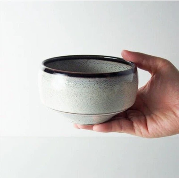 White Yuzu Porcelain Matcha Bowl (Chawan)
