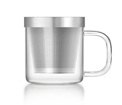 Glass and Stainless Steel Infuser Mug