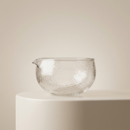 Textured Glass Matcha Bowl With Spout