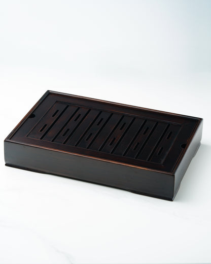 Wooden Tea Tray With Reservoir