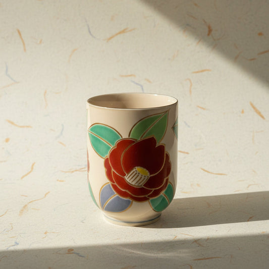 Arita ware Pastel Flowers Yunomi