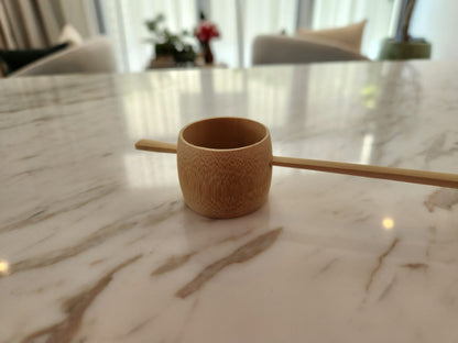 Hand-carved Bamboo Strainer