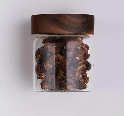 Tea nuts in glass jar