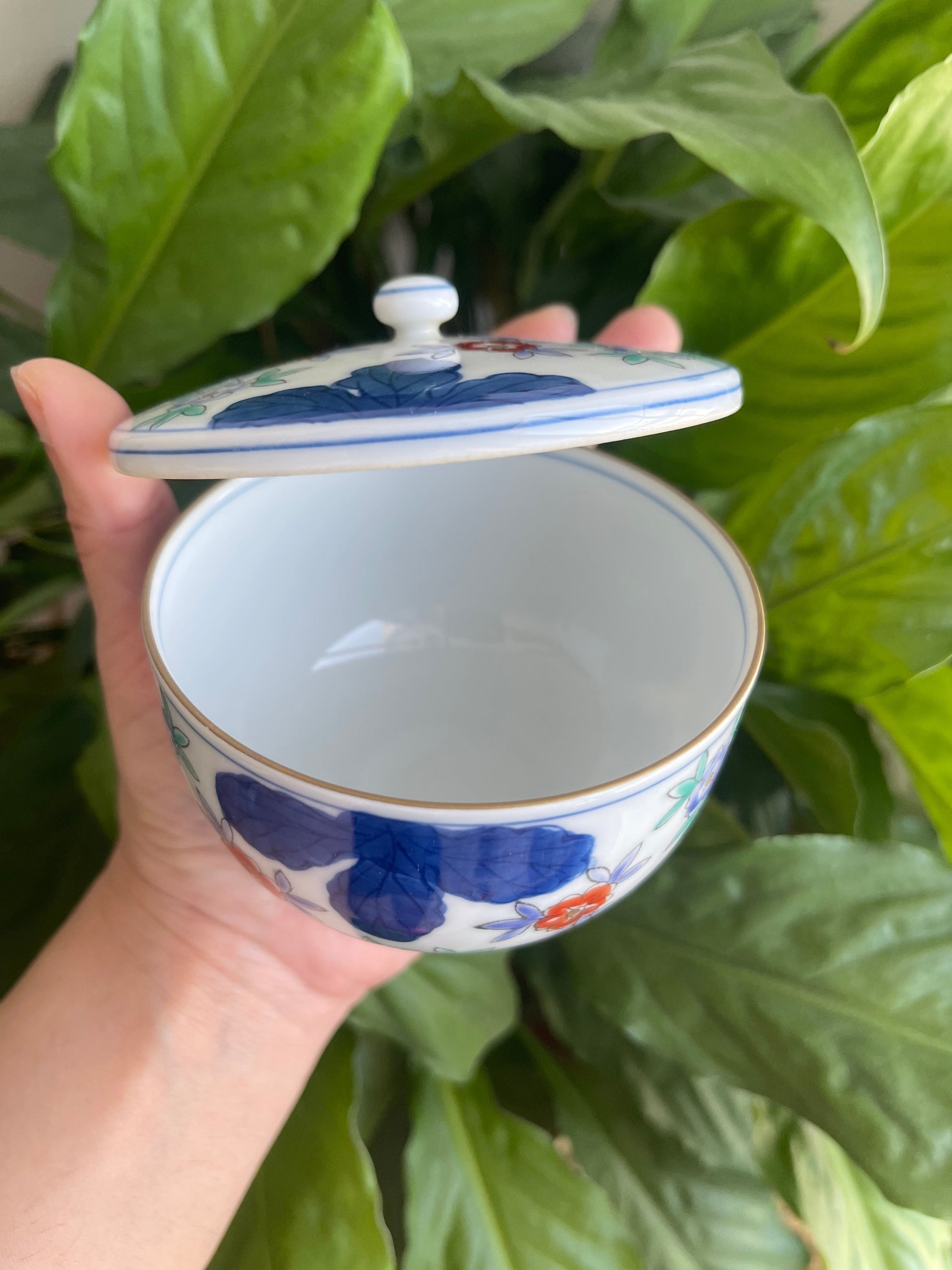 Floral Lidded Yunomi Tea Cup