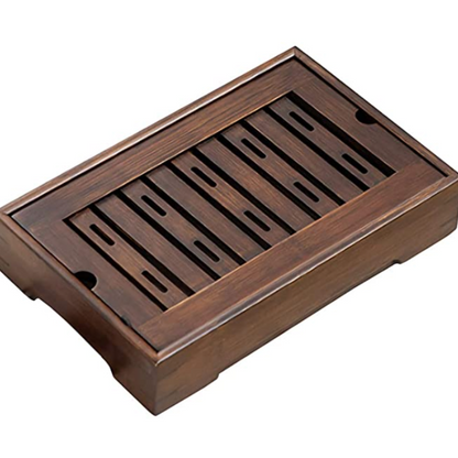 Wooden Tea Tray With Reservoir