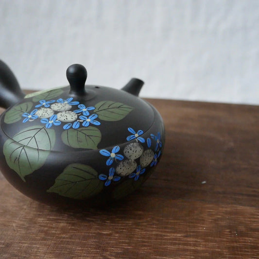 Small Kyusu with Blue Flowers